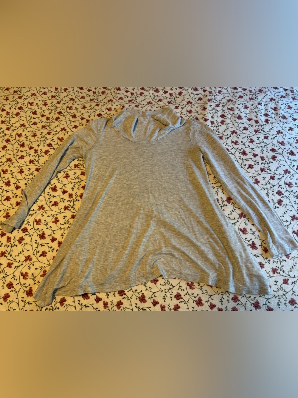 Maternity light Gray Women’s Long-Sleeve Turtleneck Top